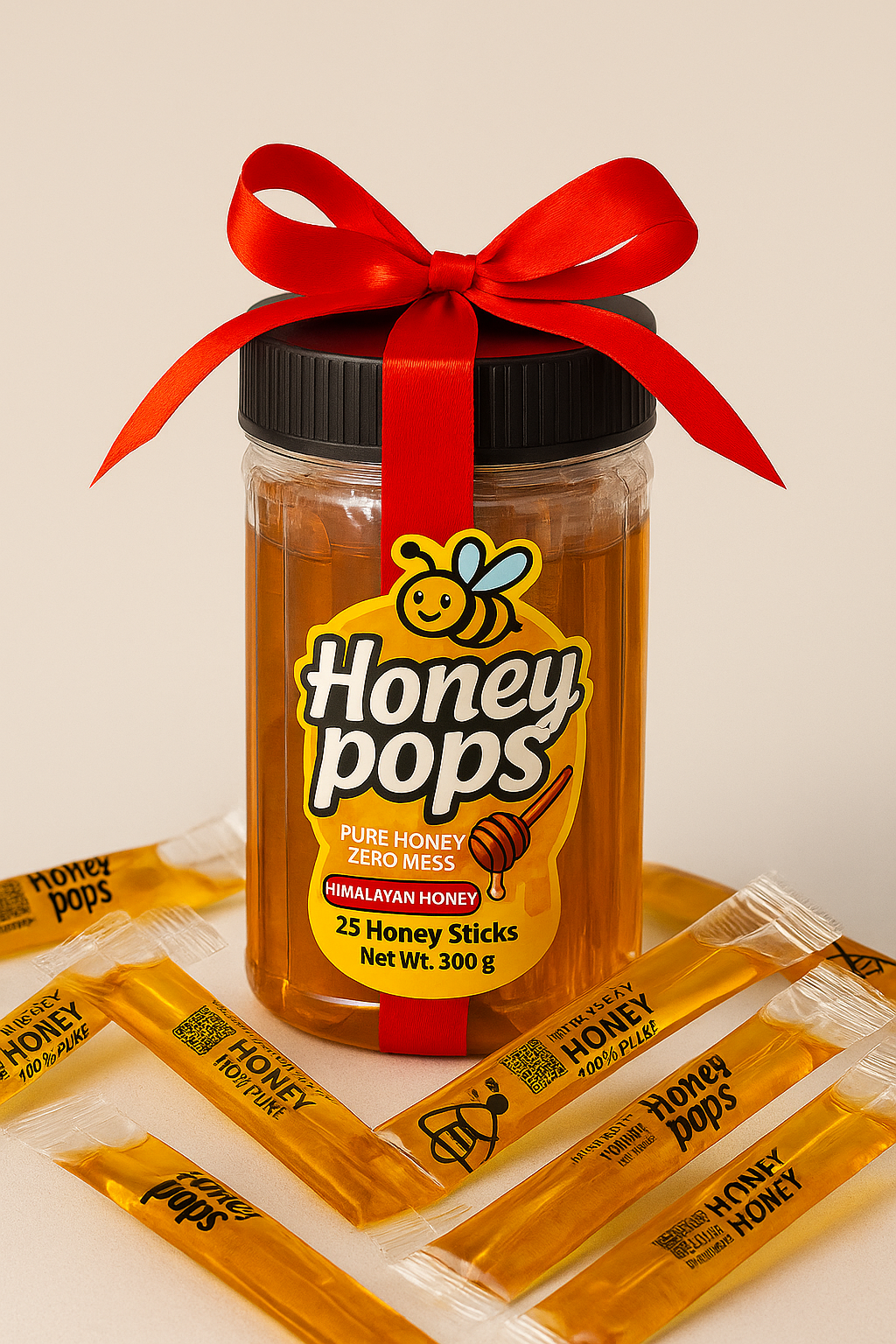 HONEY POPS - 25 PURE HONEY STICKS