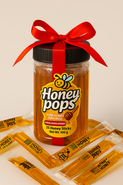 HONEY POPS - 25 PURE HONEY STICKS